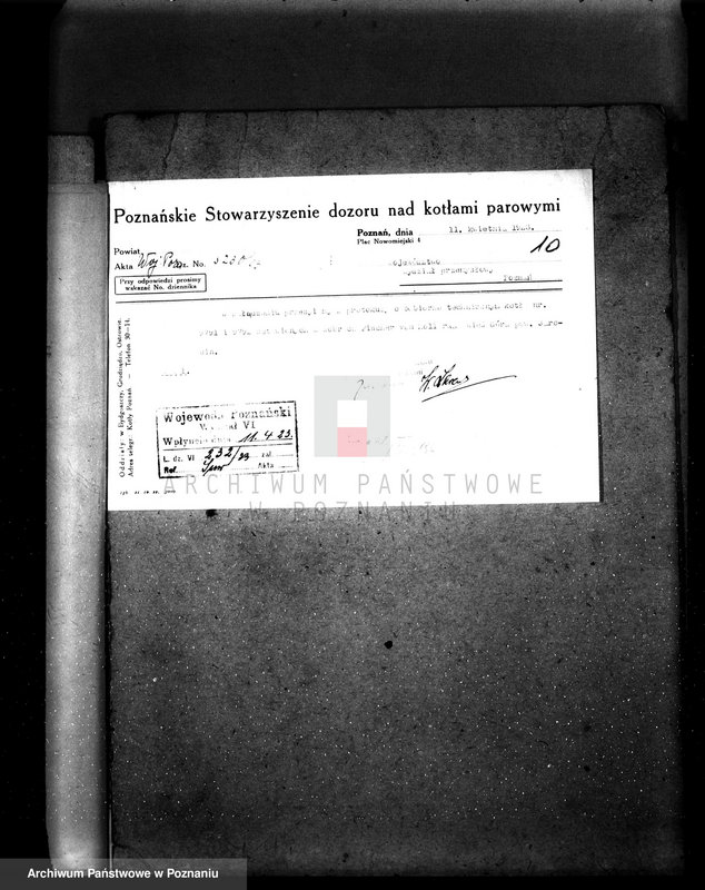 Obraz 13 z jednostki "Majętność Góra pow. jarociński, własność Fischer von Mollard nr fabr. kotła 200005 nr woj. kotła 93"