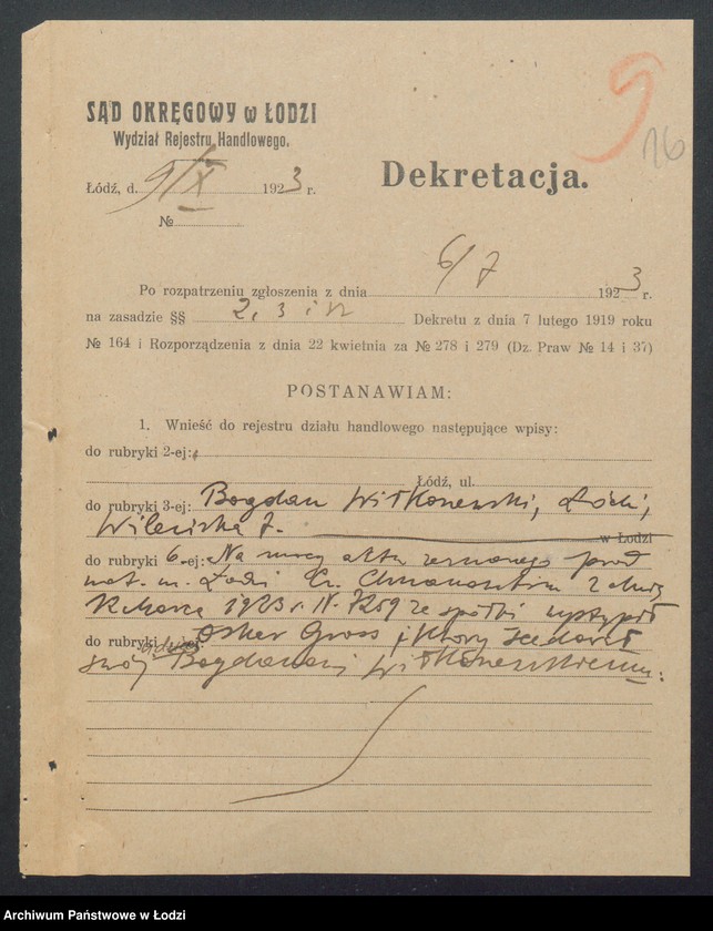 Obraz 18 z jednostki "Józef Psarski i S-ka- zakład ogrodniczy"