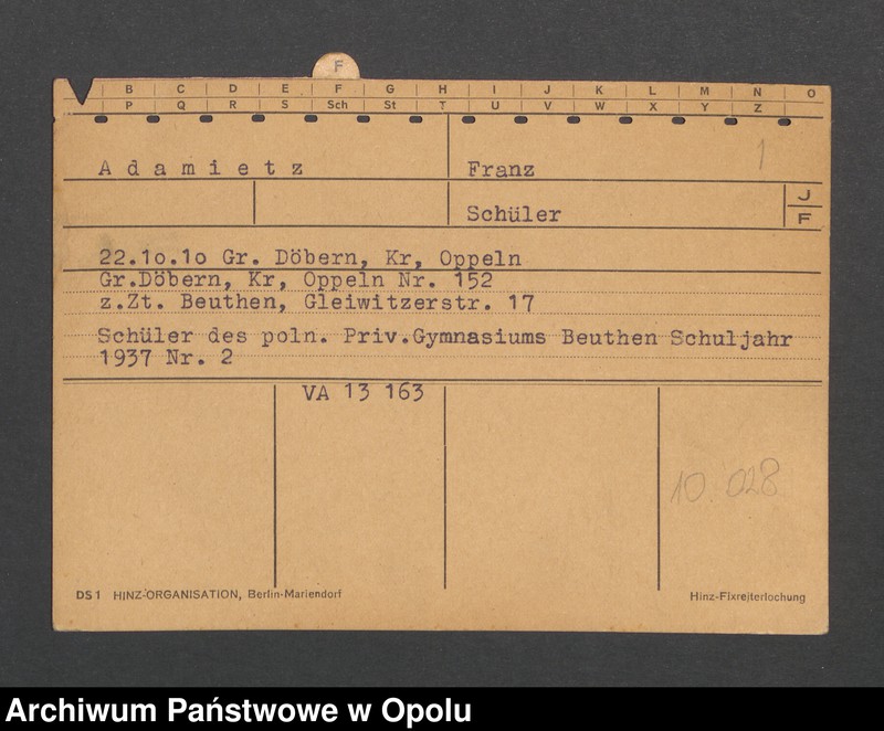 Obraz 3 z jednostki "[Adamietz Franz, ur. 22.10.1910 Gr. Döbern]"