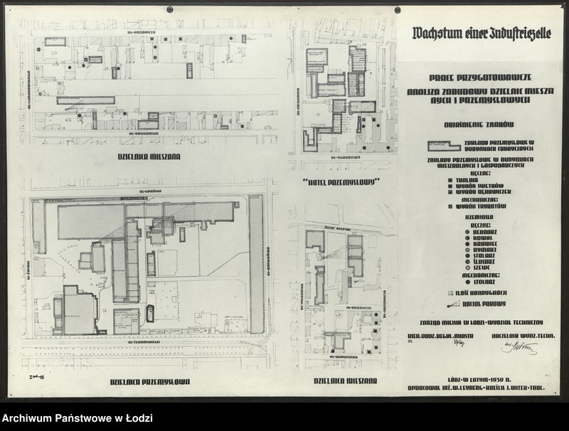 Obraz 5 z jednostki "Ogólny plan zabudowania miasta Łodzi - Analiza zabudowy dzielnic mieszkalnych i przemysłowych"
