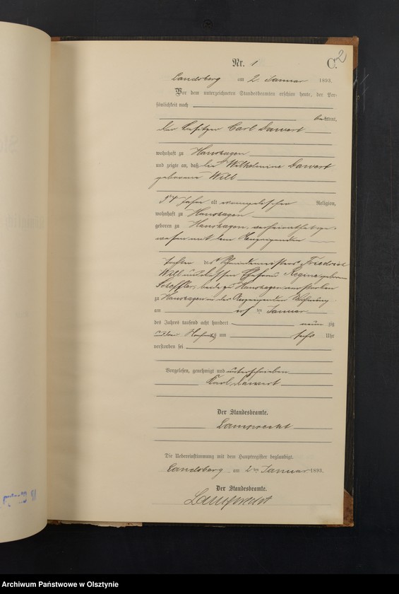 image.from.unit.number "Sterbe-Neben-Register Nr 1 - 46"