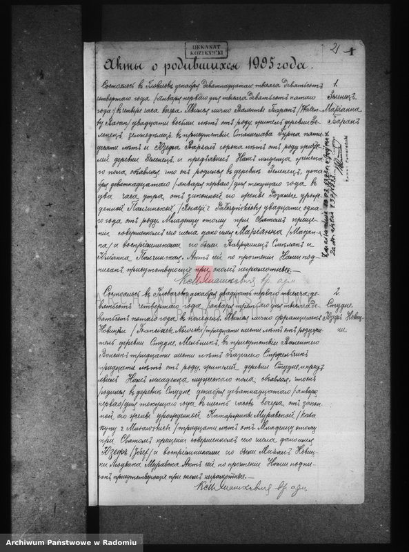 image.from.unit.number "Dublikat aktov graždanskago sostoâniâ rimsko kat. prihoda Glovačov za 1905 god"