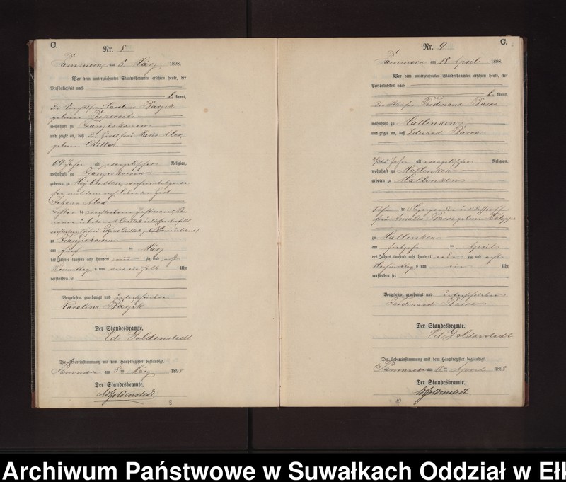 image.from.unit.number "Sterbe-Neben-Register des Preussischen Standes-Amtes Neuhoff Kreis Loetzen"