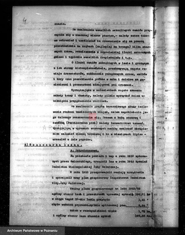 image.from.unit.number "Plan urządzenia gospodarstwa leśnego dla lasu majętności Gałowo powiat szamotulski 1933-1943"