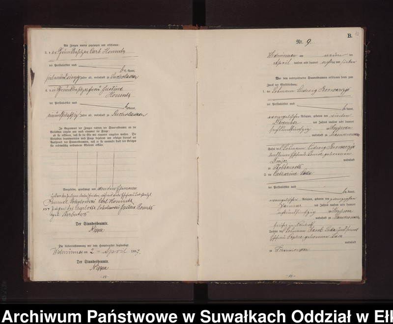 image.from.unit.number "Heiraths-Neben-Register des Preussischen Standes-Amtes Widminnen Kreis Loetzen"