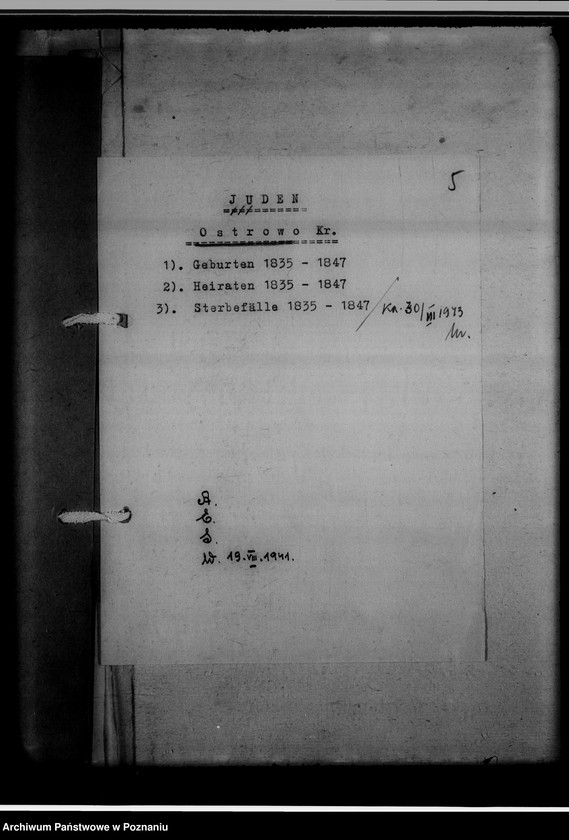 Obraz 9 z jednostki "Judenregister [powiat ostrowski]"