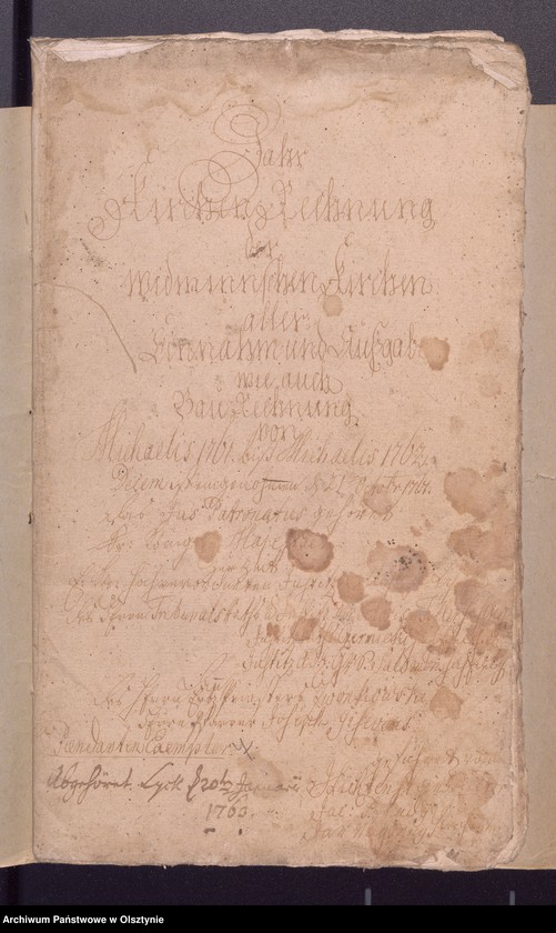 image.from.unit.number "Jahr Kirchen Rechnung der Widminschen Kirchen aller Einnahme und Ausgabe wie auch Bau-Rechnung"