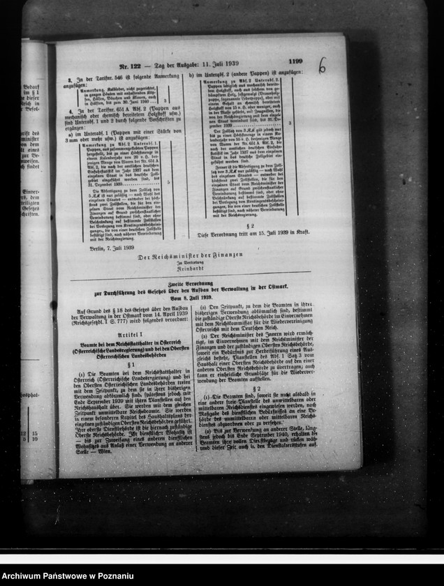 Obraz 10 z jednostki "Zarządzenia w sprawie zorganizowania administracji w tak zwanym Kraju Warty"