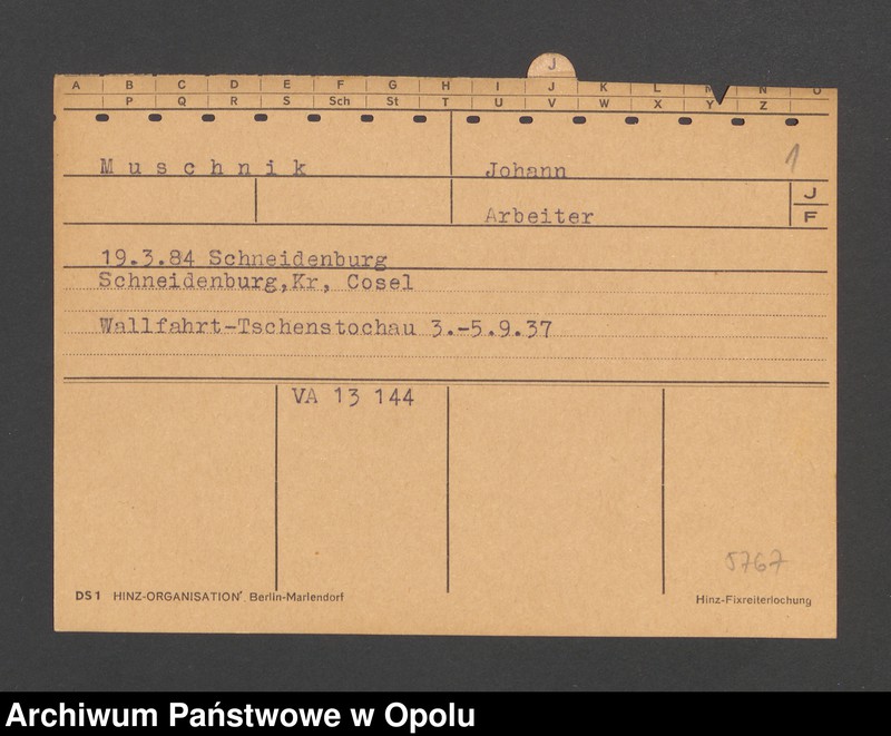 Obraz 3 z jednostki "[Muschnik Johann, ur. 19.3.1884 Schniedenburg]"