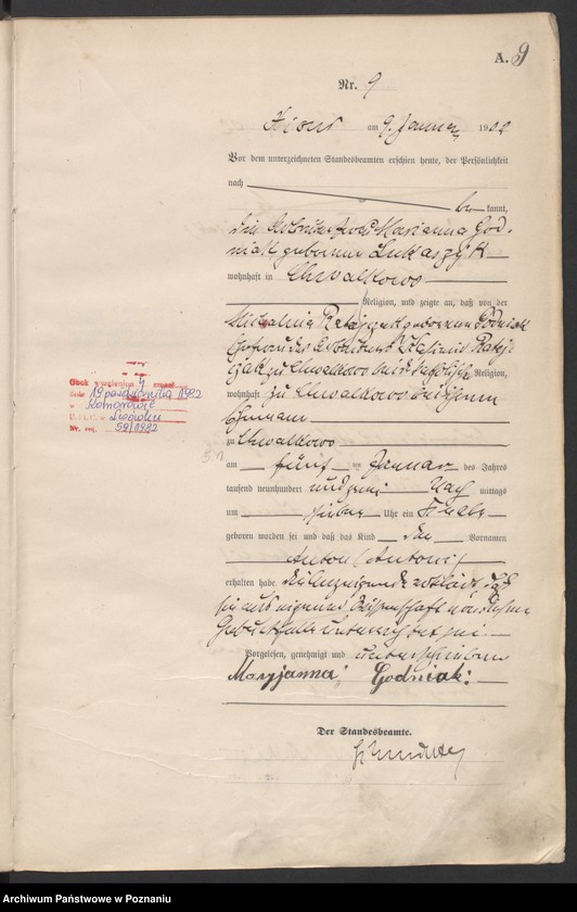 Obraz 12 z jednostki "Geburts-Haupt-Register"