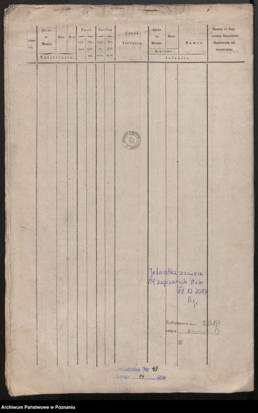 Obraz 10 z jednostki "Liber baptisatorum"