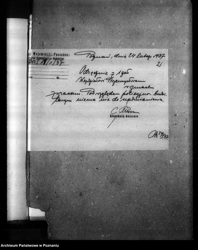 Obraz 6 z jednostki "Zatwierdzenie zakładu przemysłowego /centrali acetylenowej/ firmy H. Cegielski Spółka Akcyjna w Poznaniu"