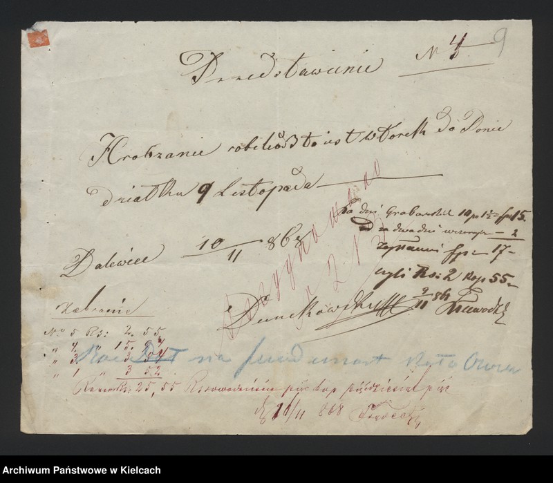 image.from.unit.number "Dowody rozchodu kasy dóbr Przęsławice od 1 listopada do 28 lutego 1869 roku"