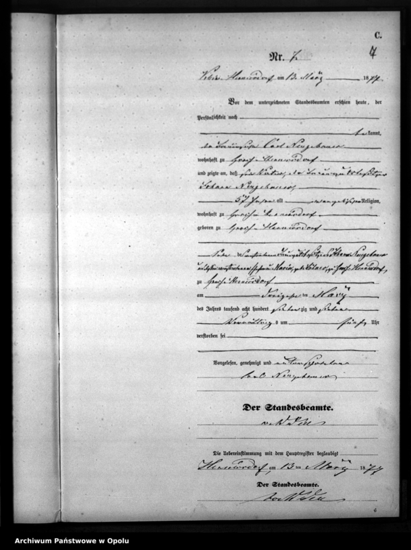 image.from.unit.number "Sterbe-Neben-Register Standesamtsbezirks Hennersdorf 1877"