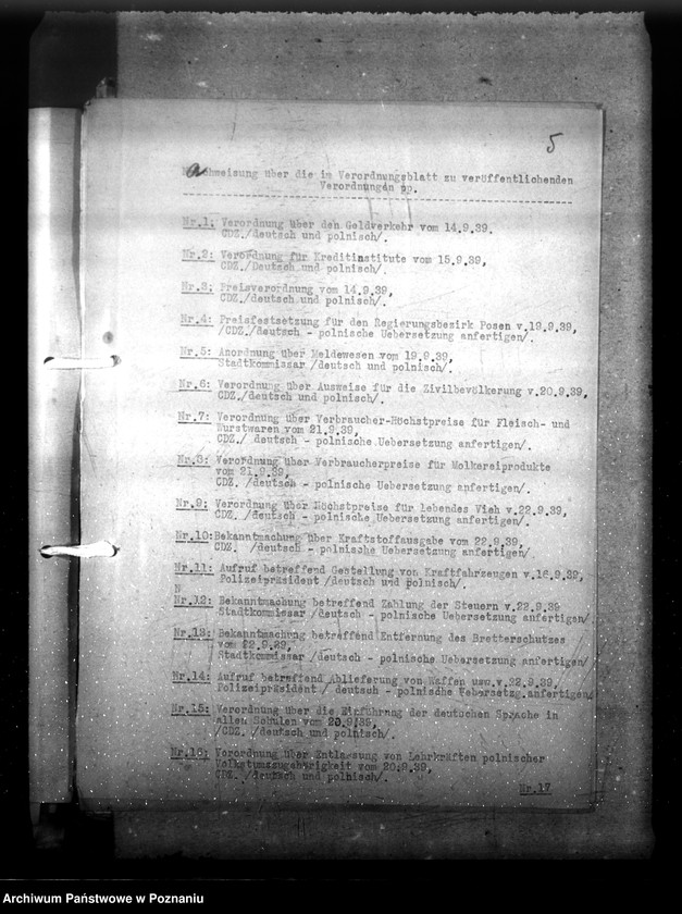 Obraz 10 z jednostki "Verordnungsblatt (Schriftwechsel) des Cheft der Zivilverwaltung"