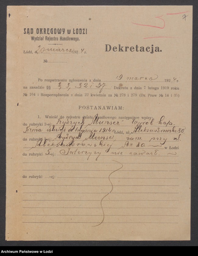 Obraz 9 z jednostki "Munser Frydrych- sprzedaż kap"