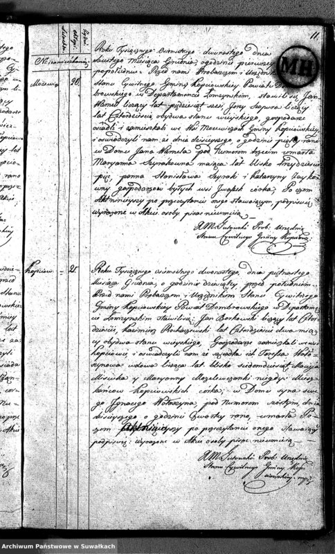 image.from.unit.number "Akta Zeszłych Gminy Kopciowskiey od 1-go Maja 1812 R do 1-go Maja 1813"