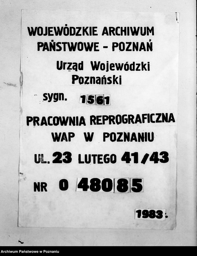 Obraz 1 z jednostki "/Zakłady opiekuńcze, kartoteka/"