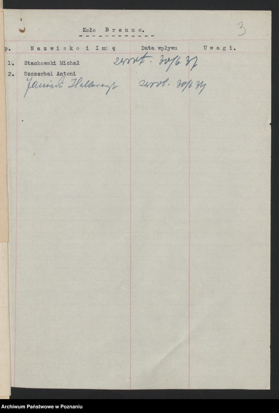 Obraz 5 z jednostki "Brenno, powiat Leszno - akta koła."