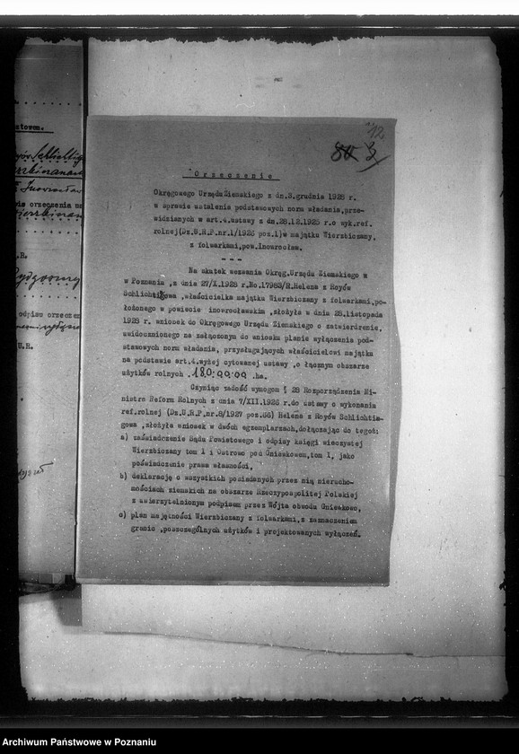 image.from.unit.number "Wierzbiczany powiat inowrocławski wyłączenie z art. 4 i 5 właścicielka Helena Schlichtnigowa"