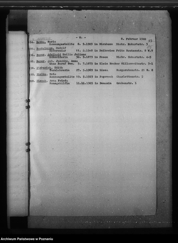 image.from.unit.number "Deutsche Volksliste. Allgemeiner Schriftverkehr mit den Bezirksstellen und mit den Zweigstellen"