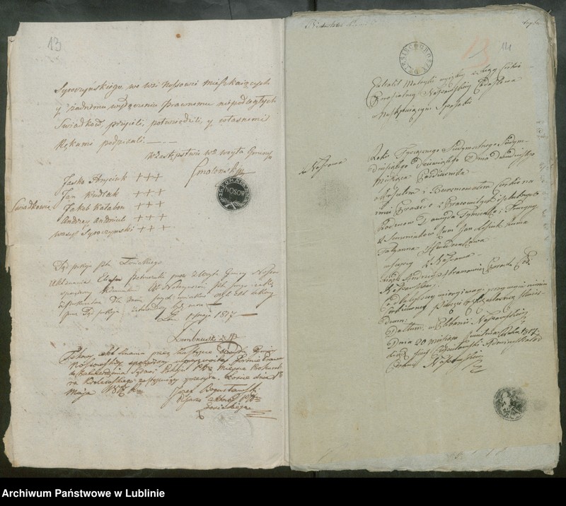 image.from.unit.number "Alegaty do ksiąg urodzeń, zapowiedzi, małżeństw i zgonów z lat 1817 - 1818"