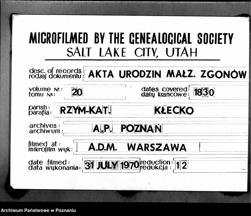image.from.unit.number "Akta urodzonych, zaślubionych i zmarłych"