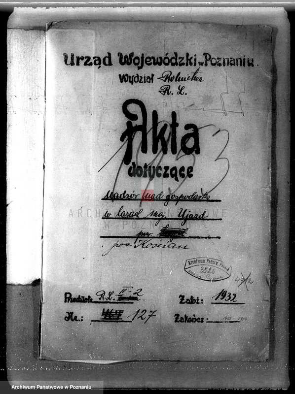 Obraz 4 z jednostki "Nadzór nad gospodarką w lasach majątku Ujazd powiat kościański"