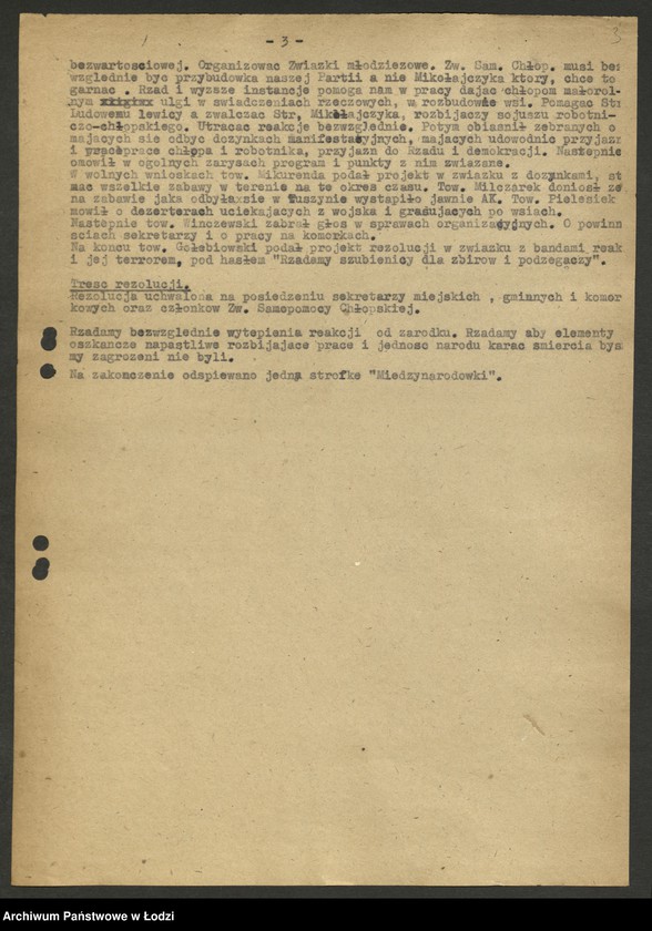 Obraz z jednostki "Protokoły narad [sekretarzy i] aktywu"