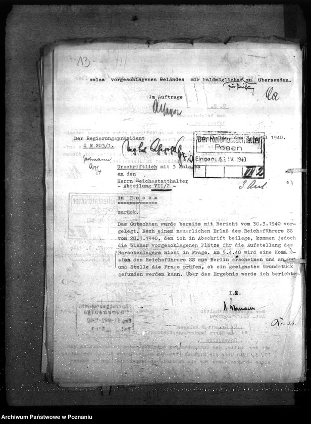 Obraz 17 z jednostki "Barackenlager Posen, Ordnungspolizei, Bulgarische Strasse"