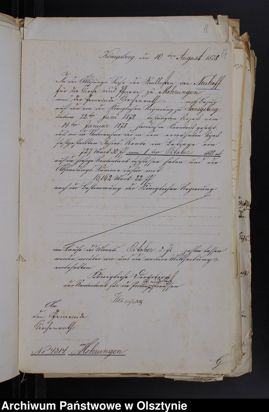 image.from.unit.number "Ablösung der Reallasten des Kirchspiels Mohrungen"