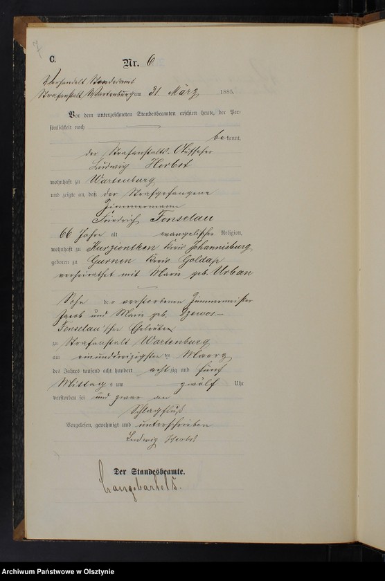 image.from.unit.number "Sterbe-Haupt-Register Nr 1 - 16"