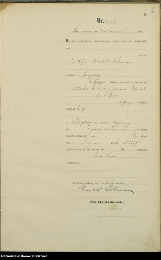 image.from.unit.number "Geburts-Haupt-Register Nr 1 - 71"