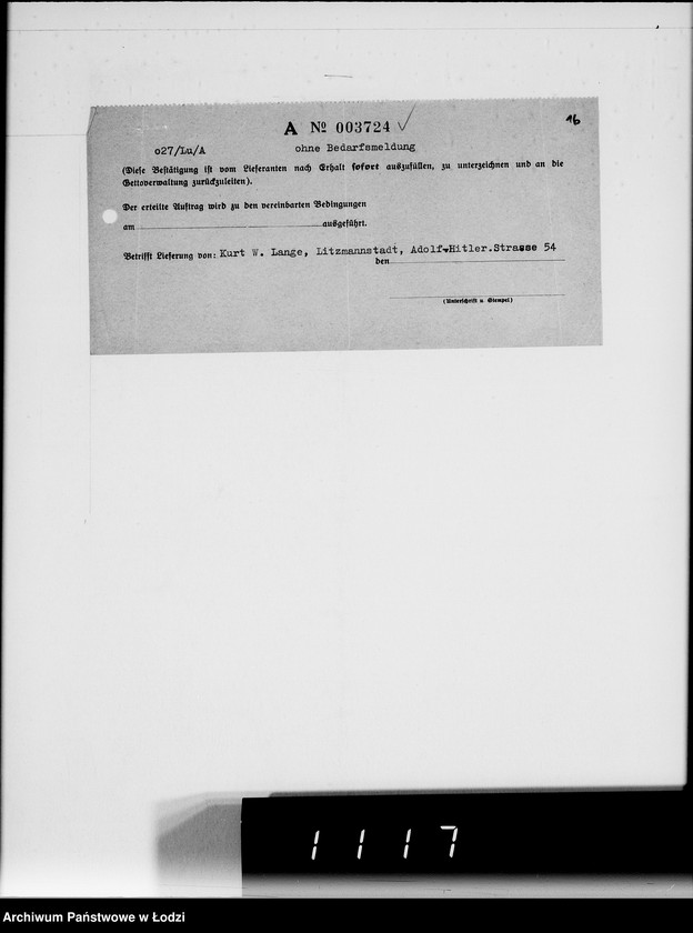 Obraz 20 z jednostki "Aufträge, Lieferscheinen und Rechnungen 3712-7810."