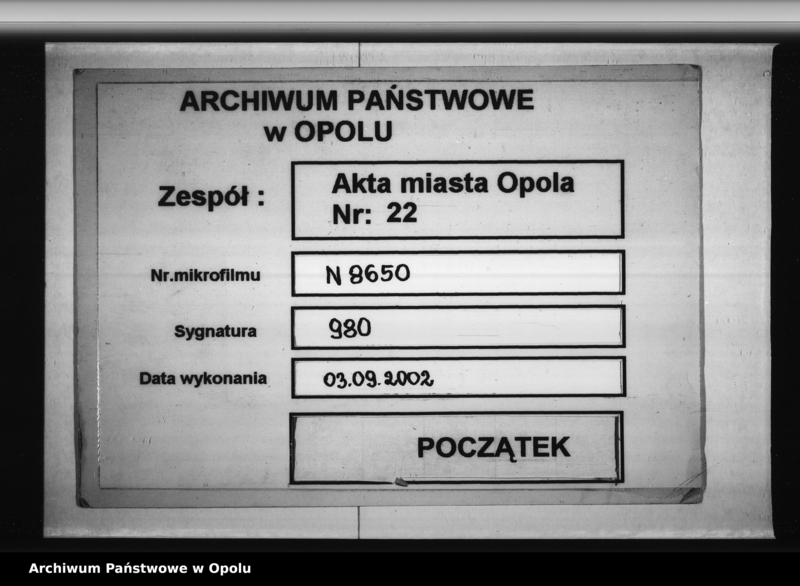 Obraz 1 z jednostki "Acta des Magistrats Oppeln betreffend Lebens - und Alters - Versorgungs - Versicherungen. De Anno 1850-1864"