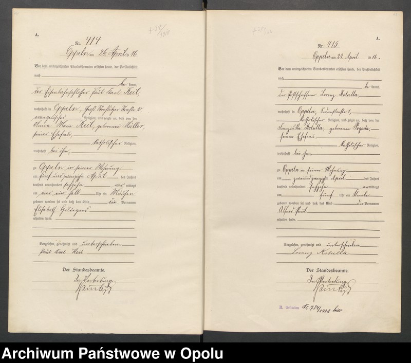 image.from.unit.number "Urząd stanu Cywilnego Opole Księga Urodzeń Rok 1916 396-793 t.2"