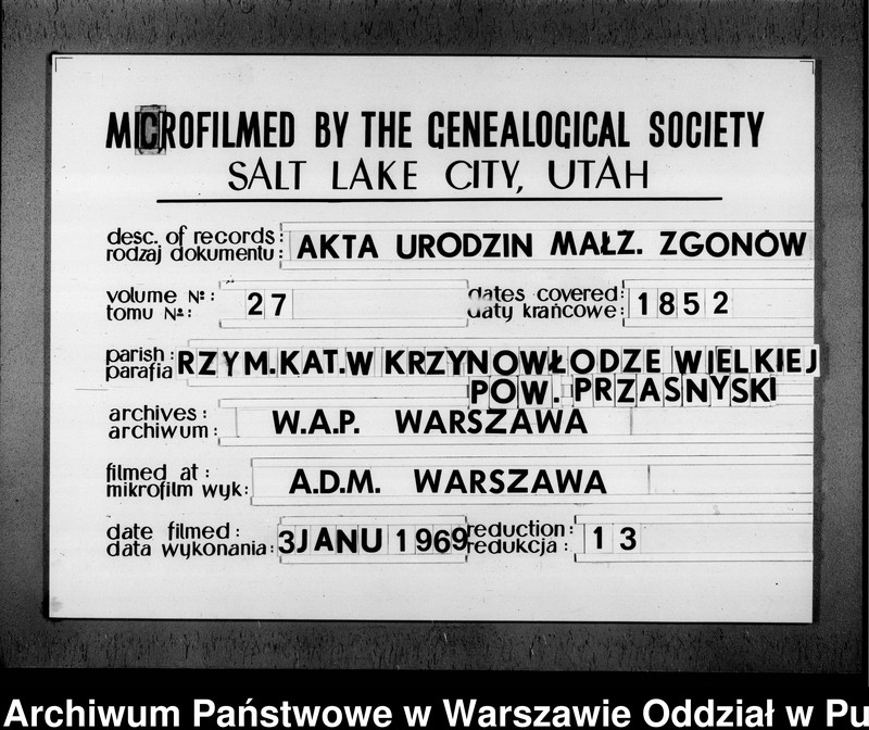 image.from.unit.number "Akta urodzeń, małżeństw i zgonów"