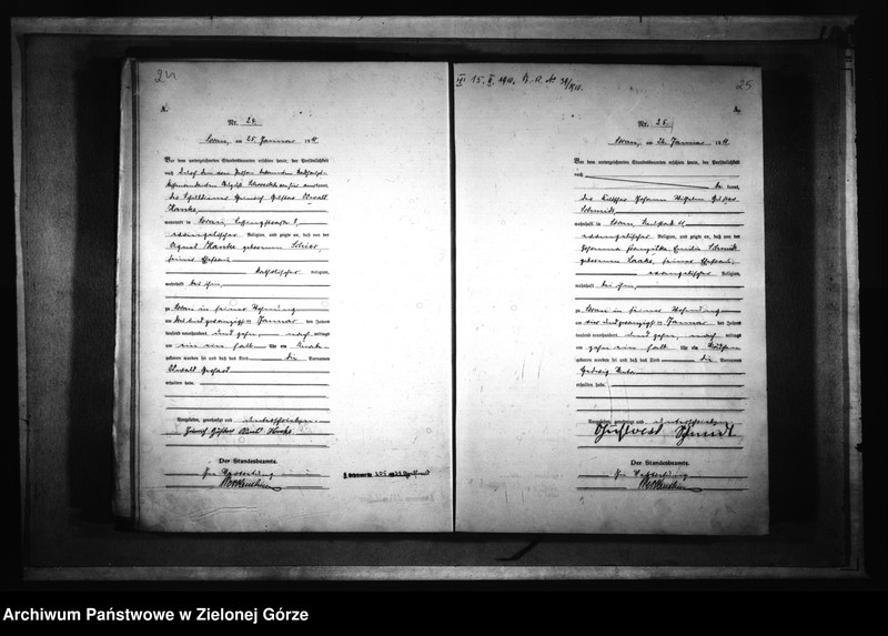 Obraz 17 z jednostki "[Księga akt urodzenia rok 1910-Żary miasto]"