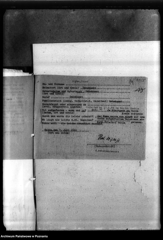 Obraz 19 z jednostki "Kreis Gostynin. Zgłoszenia zmarłych i zaginionych miejscowych Niemców w 1939 roku"