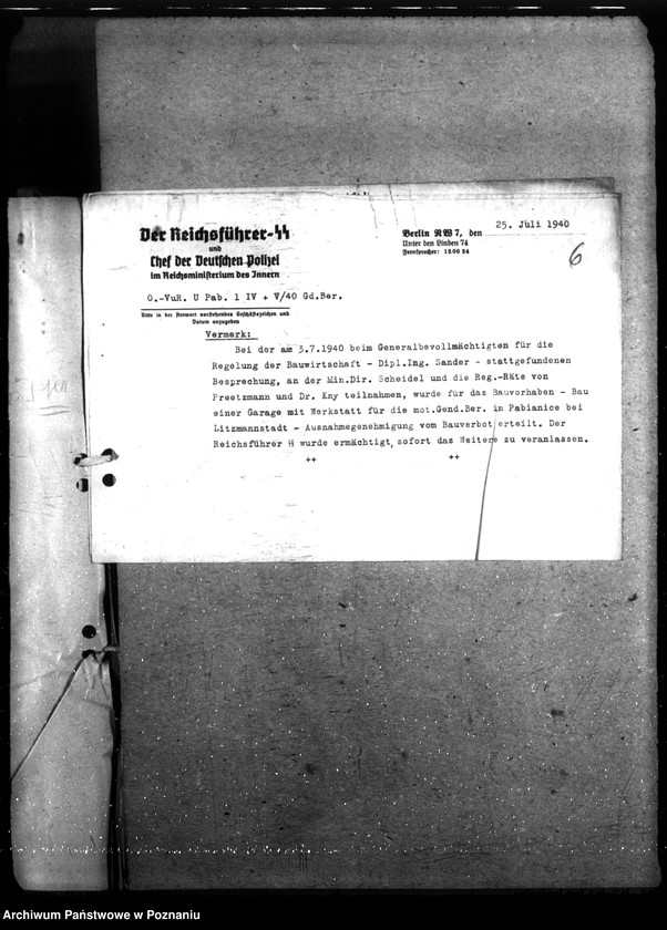 Obraz 10 z jednostki "Unterbringung der Motorisierten Gendarmerie Bereitschaft - Pabianice"