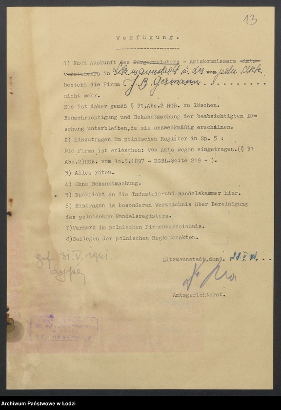 Obraz 15 z jednostki "Joachim-Berek Germann- sprzedaż surowej wełny"