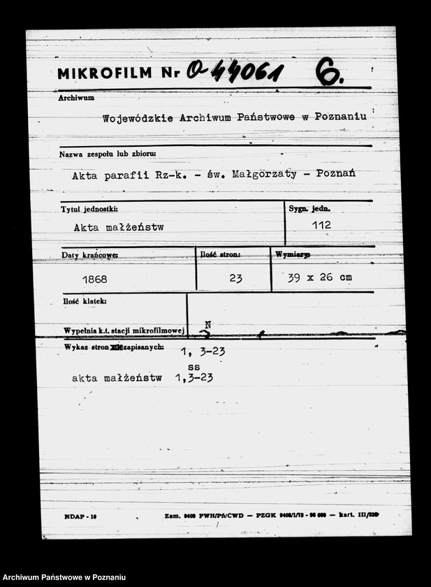 Obraz 1 z jednostki "Księga małżeństw"