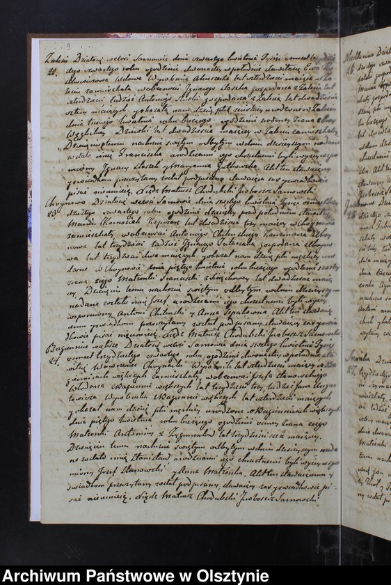 image.from.unit.number "Akta Urodzonych Zaslubionych Zmarłych w parafii Sarnowskiey w roku 1834"