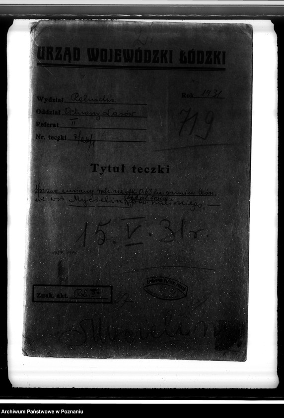 Obraz 4 z jednostki "Sprawa zmiany rodzaju użytków 0,63 ha gruntów leśnych we wsi Mycielin powiat kaliski"