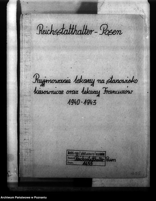 Obraz 4 z jednostki "Przyjmowanie lekarzy na stanowisko kierownicze oraz lekarzy Francuzów"