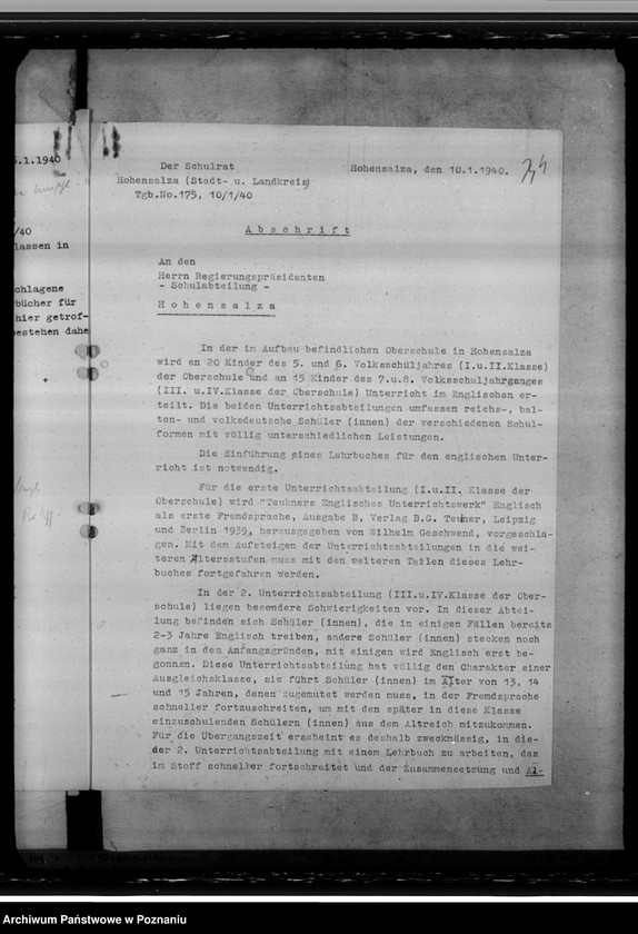 Obraz 8 z jednostki "Oberschule Hohensalza (Inowrocław)"