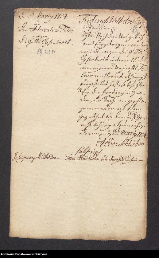 image.from.unit.number "Eisenbart [Eisenbarth], H. [Haupt] A. [Amt] Brandenburg [Pokarmin]. Acta die Qualität einiger Hufen und die Höhe des Pfandschillings"