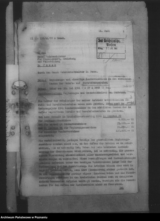 Obraz 12 z jednostki "Sächliche Kosten der Berufs- und Berufsfachschulen"