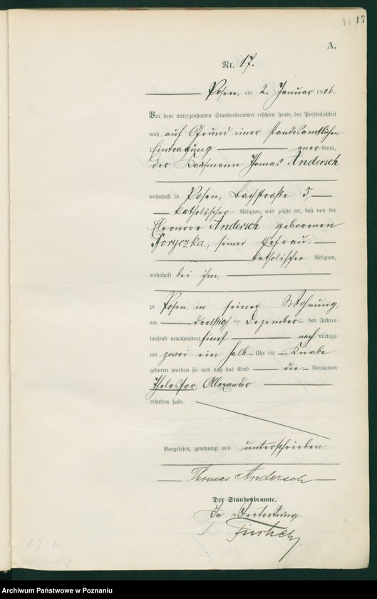 Obraz 19 z jednostki "Księga miejscowa urodzeń tom I"