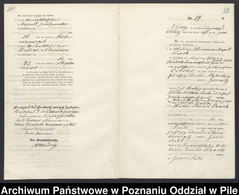 Obraz 17 z jednostki "Księga małżeństw"